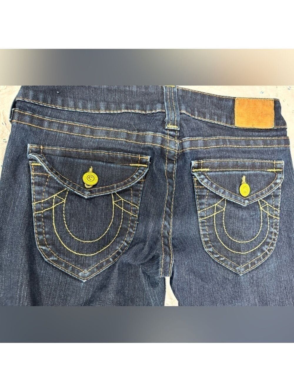 Vintage Y2K True Religion Women’s Jeans–Big-T Flap Pockets Low Rise Perfection!